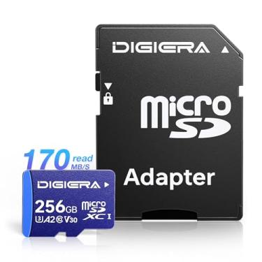 Imagem de DIGIERA Cartão de memória 256GB LT100 microSDXC UHS-I com adaptador - até 170 MB/s, C10, U3, V30, 4K, A2, cartão micro SD para smartphones, tablets, câmeras, consoles de jogos e drones (pacote com 1)