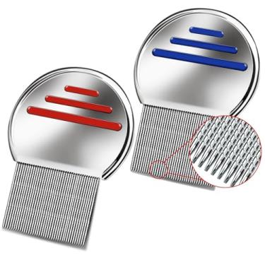 Imagem de Pente de piolhos profissional reutilizável para tratamento de piolhos para adultos, pente de piolhos Helix-Spiraled Nit, pacote com 2