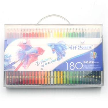 Imagem de Lápis de Cor Profissional - 180 Cores Macias para Desenho, Sombreament
