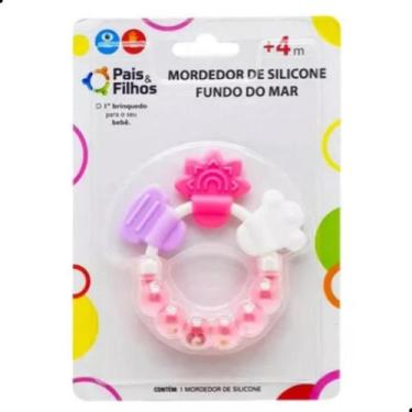 Imagem de Mordedor de Silicone Fundo do Mar - Rosa - Pais e Filhos