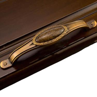 Imagem de Puxadores de porta de guarda-roupa vintage antigos, liga de zinco, cerâmica, puxadores de gaveta, estilo, puxadores de móveis, ferragens, jade café, 128 mm