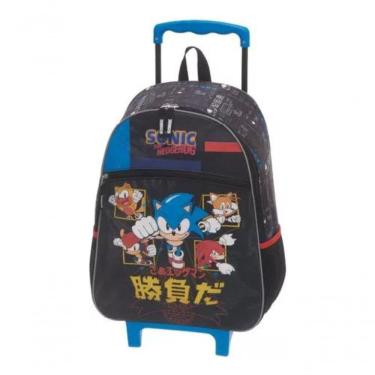 Imagem de Mochila Rodinha Escolar Infantil Sonic Go Fast Pacific