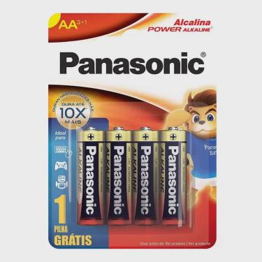 Imagem de Pilha alcalina panasonic aa com 4 unidades