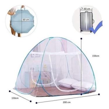 Imagem de Mosquiteiro Tenda Cama Casal Dobrável Pratico E Portátil
