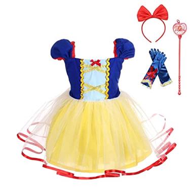 Imagem de Dressy Daisy Fantasia de princesa, fantasia de aniversário, Halloween, festa de Natal para bebês meninas com acessórios de 12 a 18 meses