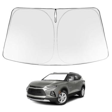Imagem de Proadsy Para-brisa para Chevrolet Blazer 2019–2025 2026 Protetor solar frontal dobrável blocos de viseira de sol raios UV mantém o refrigerador do carro