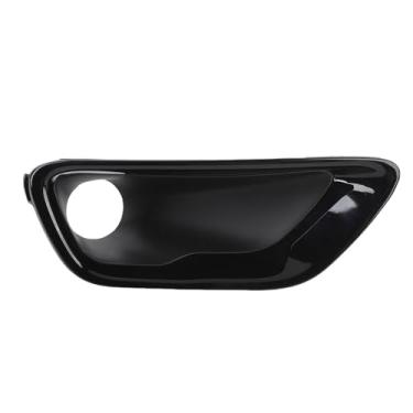 Imagem de Front Bumper Fog Light Bezel Nevoeiro Quadro Luz de Nevoeiro Lâmpada Grille Capa Exterior Guarnição Substituição para 2016 para 2022 Preto Brilhante (À direita
