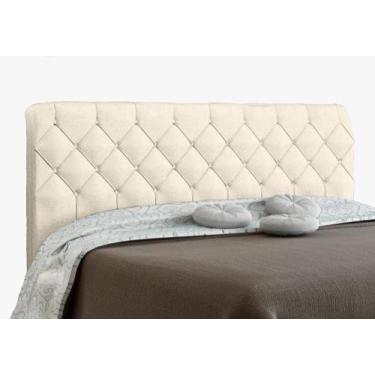 Imagem de Cabeceira Paris Para Cama Box Solteiro Bege Suede Amassado - JS