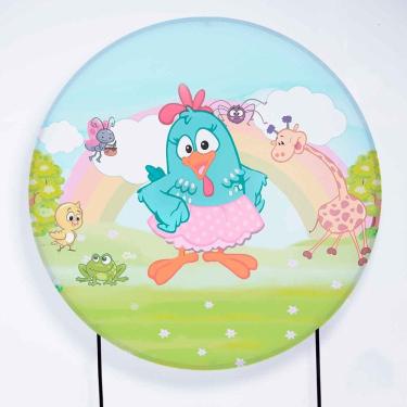 Imagem de Painel de Festa Redondo de 1,80m Galinha Pintadinha - Fera Print