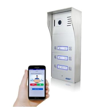 Imagem de GBF Estação De Vídeo Porteiro Inteligente/Sistema De Vídeo Porteiro Inteligente Para Apartamento De 6 Unidades (Montado Na Superfície) - Pl963Pm6U, Câmera 1080P, Poe Integrado, Controla Duas Fechad