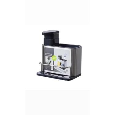 Imagem de Suporte para Pia de Cozinha em Aço Inox, Organizador de Detergente, Esponja e Bucha