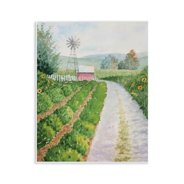 Imagem de Stupell Industries Arte de placa de parede Tranquil Farm Path, design de Stephanie Fielden, 28 x 35 cm
