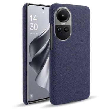 Imagem de Capa para OPPO Reno 10 PRO 5G,Capa desenhada em lona,Case Protetora Ultrafina com Empunhadura Macia,Design em Tecido Antichoque e Antiarranhões-Blue