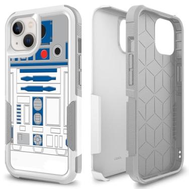 Imagem de Candykisscase Capa para iPhone 13, R2D2 Astromech Droid Robot padrão de absorção de choque rígido PC e capa protetora de camada dupla híbrida de silicone interno para Apple iPhone 13 (6,1 polegadas)