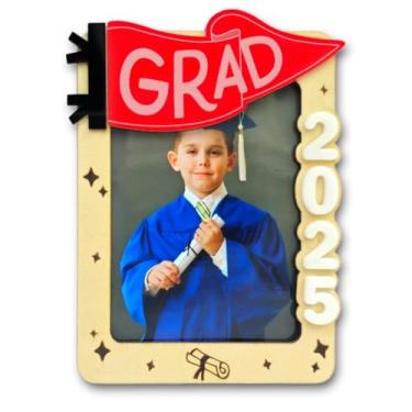 Imagem de TOKAYEN Porta-retrato de formatura – Moldura magnética de madeira – Grad 2025 – Presentes de formatura de ensino médio ou faculdade para meninos e meninas – decoração de armário escolar – presentes de