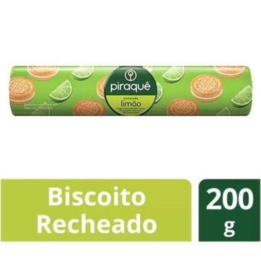 Imagem de Caixa Bolacha Biscoito Piraquê Recheado Sabor Limão- 120Un