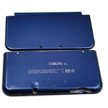 Imagem de Hzxkqmil Faceplate Front and Back Housing Shell for Nintendo New 3DS XL Console, Replacement Upper/Bottom Cover Plates for New 3DSXL, Blue