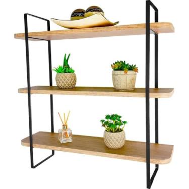 Imagem de Prateleira Nicho De Parede Tripla SLIM Modelo Industrial Decoração Sala Quarto