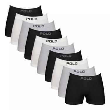 Imagem de Kit 10 Cuecas Boxer Polo Star Algodão 781 Box Masculina Sortida, Sorti