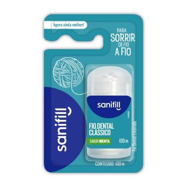 Imagem de Fio Dental Sanifill Clássico Sabor Menta 100m