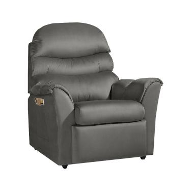 Imagem de Poltrona Do Papai decorativa Santorini Veludo Cinza