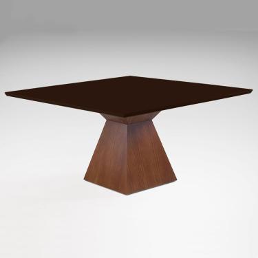 Imagem de Mesa de Jantar Trapézio 150cm Laca Tabaco