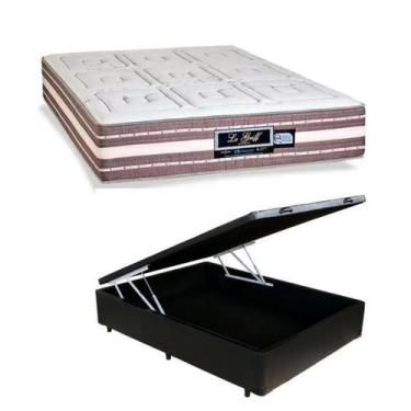 Imagem de Conjunto Cama Box Baú Casal Viúva + Colchão Sankonfort Le Griff (128x1