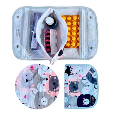 Imagem de Porta Remédios Farmacinha Nécessaire Portátil Para Bebê (Bichinhos na Selva)