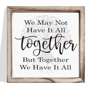 Imagem de AUII JO DESIGN Placa De Família, Podemos Não Ter Tudo Sob Controle, Mas Moldura Madeira Decorativa Para Decoração Quarto, Casa, Mdf Com Fazenda