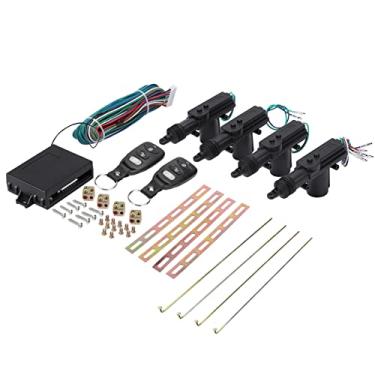 Imagem de FOLOSAFENAR Sistema de entrada sem chave para carro, sistema de alarme de carro de entrada sem chave com trava central de 4 portas, kit de entrada sem chave de segurança com travamento automático com