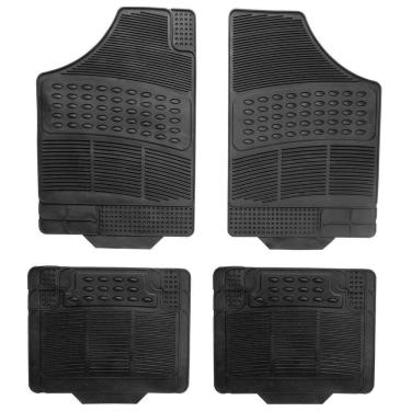 Imagem de Jogo De Tapete Borracha Automotivo Modelo A Universal Preto