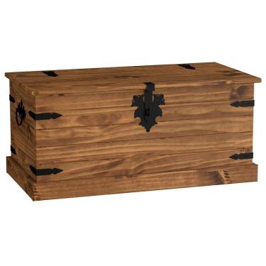 Imagem de Baú Multiuso de Madeira Maciça Rustic Line 94 cm