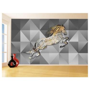 Imagem de Papel De Parede 3D Animais Pop Art Cavalo Cores 3,5M Pxa336 - Você Dec