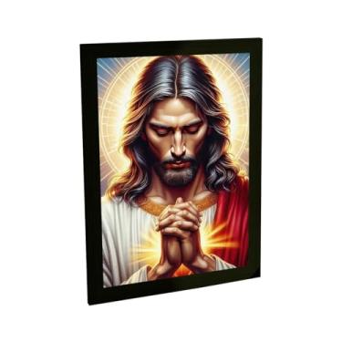 Imagem de Quadro Decorativo Jesus Cristo Ilustração Luz Decoração Poster Quarto Sala