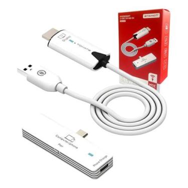 Imagem de Espelhamento HDMI Sem Fio Tipo-C Tomate 1080p 30m Plug & Play Para Cel