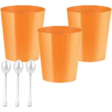 Imagem de 50 Copinhos Neon Para Doce Brilha na Luz Negra 25 ml (Laranja, Pequeno)