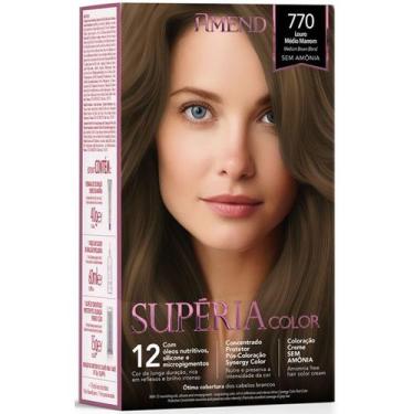 Imagem de Coloração Creme sem Amônia Supéria Color 770 Louro Médio Marrom - Amen