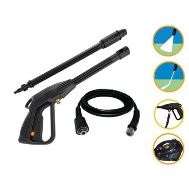 Imagem de Kit Mangueira 5mt Pistola Lança Original Lavor WP Black