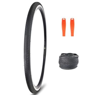 Imagem de ZUKKA Pneu de bicicleta 700 × 25C para bicicleta de estrada dobrável para bicicleta de estrada, híbrida, cascalho