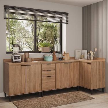 Imagem de Conjunto Balcões Miami Coast Carraro Freijó