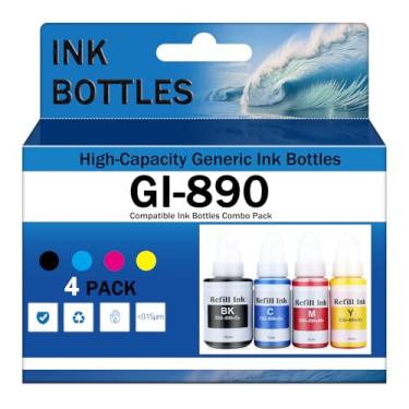 Imagem de DMXGJD GI-890 GI890 refil de garrafas de tinta de reposição para impressora CCN- G1800 G2800 G3800 G1000 G2000 G3000 G1100 G2100 G3100 G1900 G2900G, tinta preta de alto rendimento 35 ml, tinta