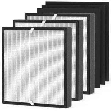 Imagem de GoKBNY Pacote com 3 filtros de substituição BF35 True HEPA compatível com BF35 para purificador BreatheSmart Classic, filtros HEPA verdadeiros 3 × 2 em 1 H13 + 3 pré-filtros de carbono