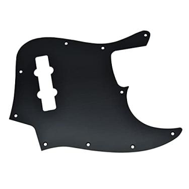Imagem de KAISH 10 furos de metal alumínio anodizado J Bass Style Pick Guard estilo moderno Bass Pickguard para Jazz J Bass feito nos EUA/México Preto