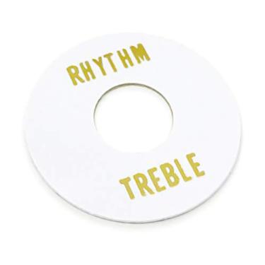 Imagem de Vintage Forge Placa de anel com interruptor de agudos branco com ouro para guitarra Gibson Les Paul SG SWR10-WHT