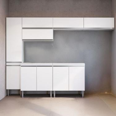 Imagem de Lavanderia Completa Thalia 10 Portas 4 Prateleira Branco - Pnr Móveis,