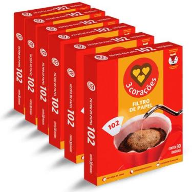 Imagem de Filtro de Papel Três Corações 102 Kit 6 Cx com 30 Unidades