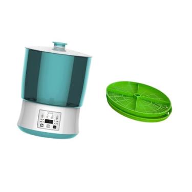 Imagem de IEUDNS Máquina de brotos de feijão Croto automático Crescimento da família, função de limpeza, fabricante de iogurte natal, 2 Camadas