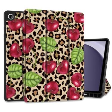 Imagem de MEEgoodo Capa para Samsung Galaxy Tab A9 Plus 27.9 cm 2023 com suporte para caneta S, capas para tablet inteligente A9+ com suporte de couro triplo + capa traseira de TPU macio + despertar/hibernar