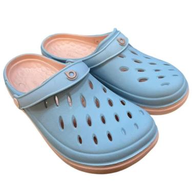 Imagem de Babuche Boaonda Easy Feminino - Azul e Rosa