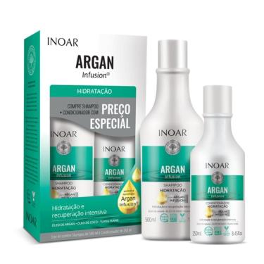 Imagem de Inoar Argan Infusion Hidratação Shampoo 500ml e Condicionador 250ml
